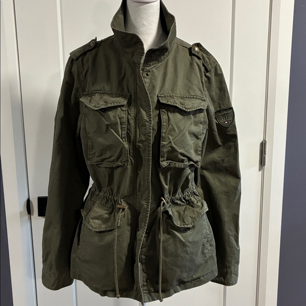 Tommy Hilfiger Khaki Utility Jacket -Size medium